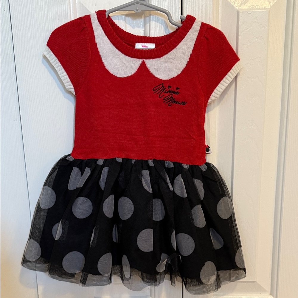 Disney Minnie Mouse Red and Cream Knit tutu dress